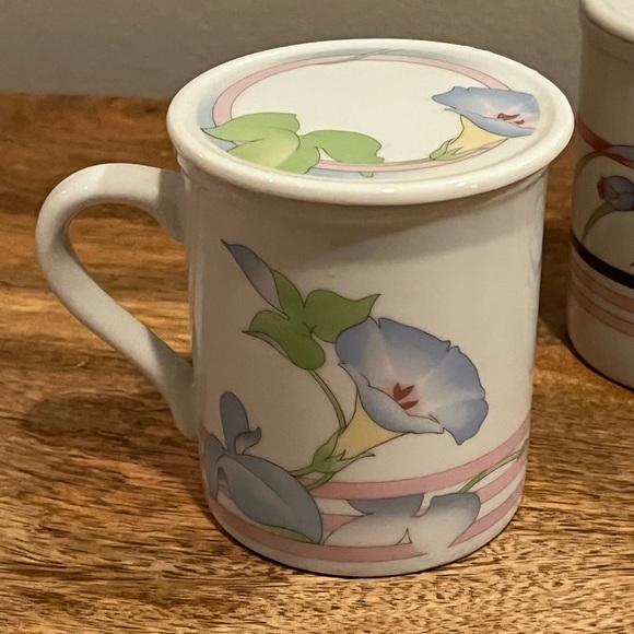 VTG The Toscany Collection Japan Porcelain Mug W/Lid Floral Tea Cup 2 available - Picture 4 of 7